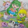 Fine momentum art class student's manga artwork