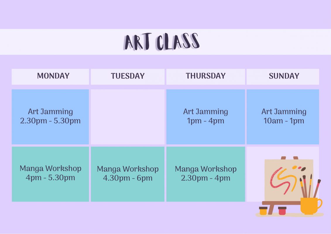 Fine momentum art class schedule
