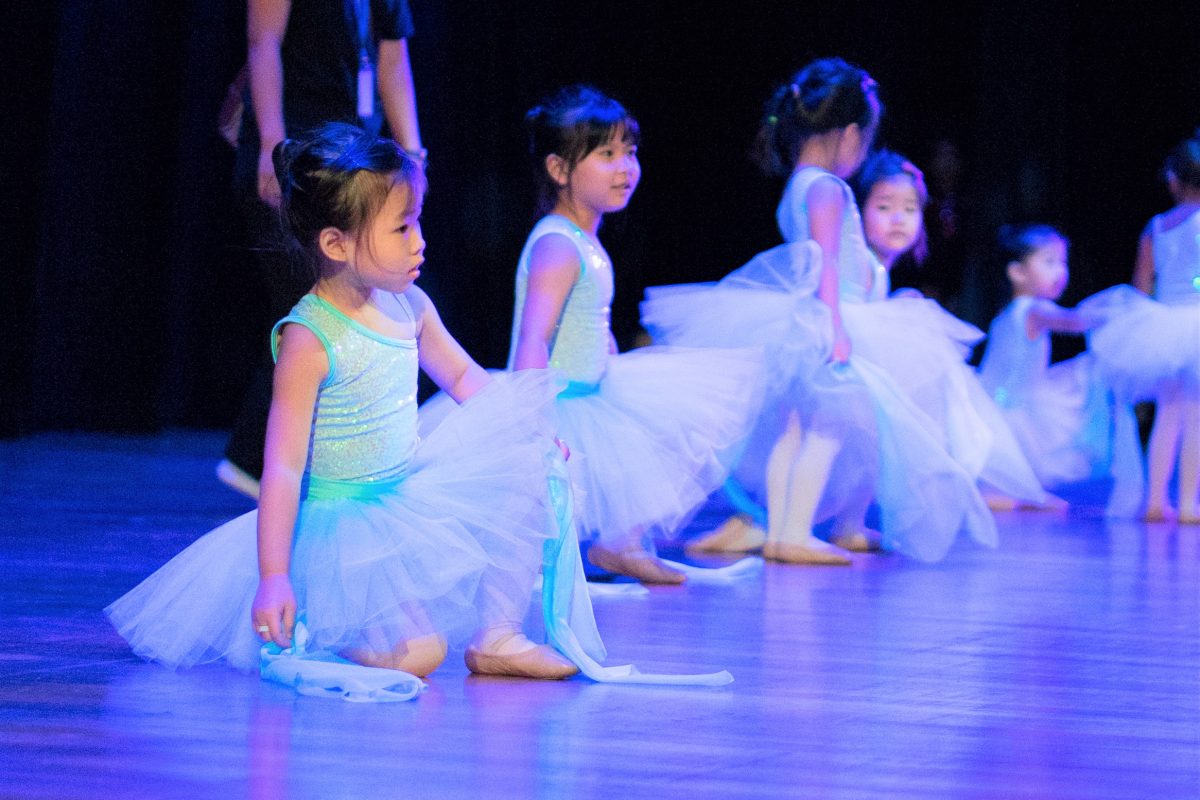 Fine momentum ballet classes student performing ballet on stage