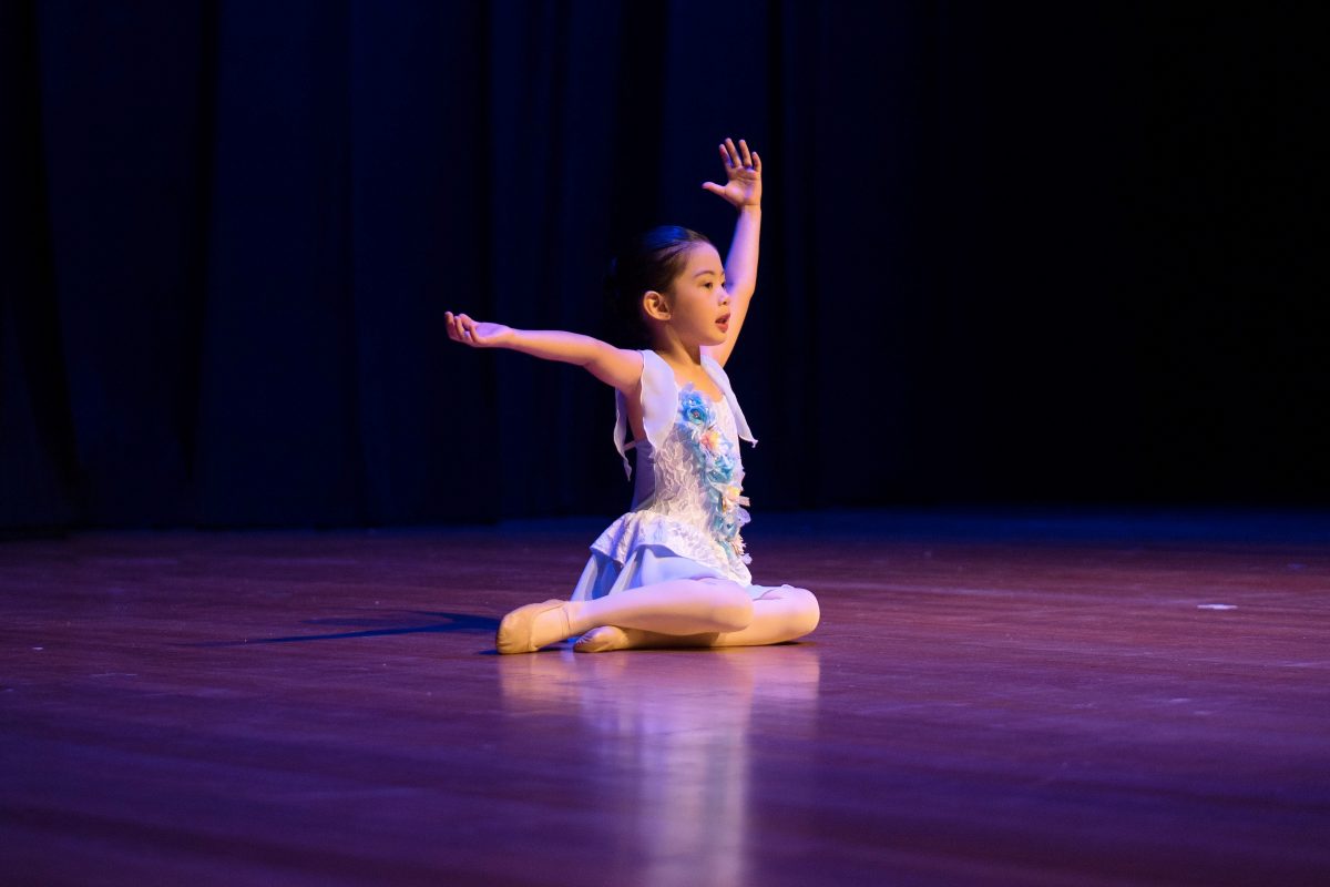 Fine momentum ballet classes student performing ballet on stage
