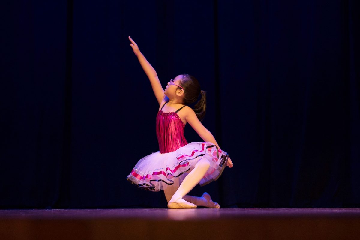 Fine momentum ballet classes student performing ballet on stage