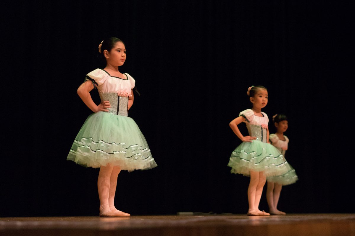 Fine momentum ballet classes student performing ballet on stage