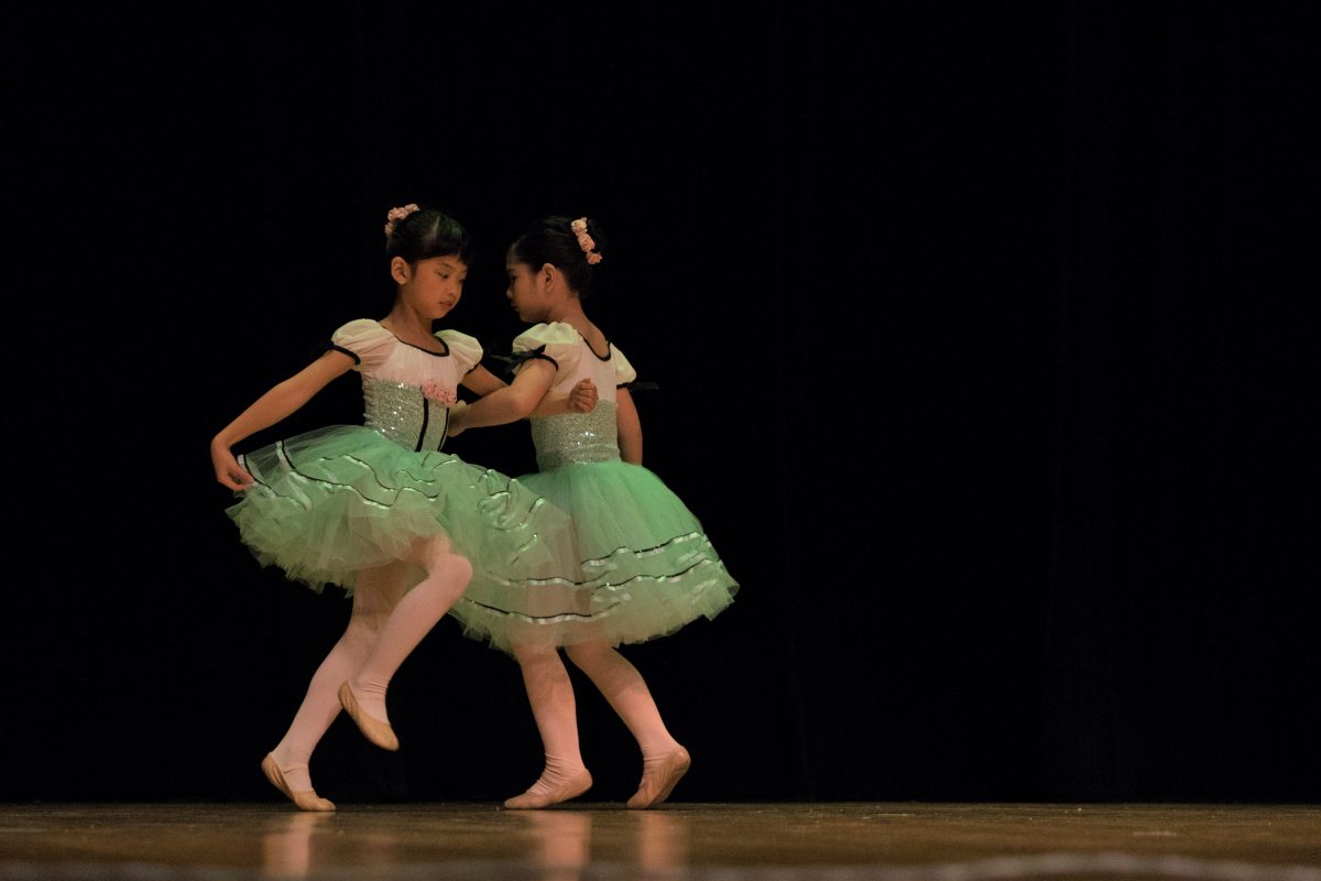 Fine momentum ballet classes student performing ballet on stage