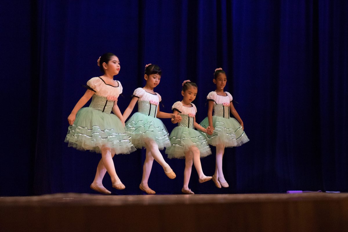 Fine momentum ballet classes student performing ballet on stage