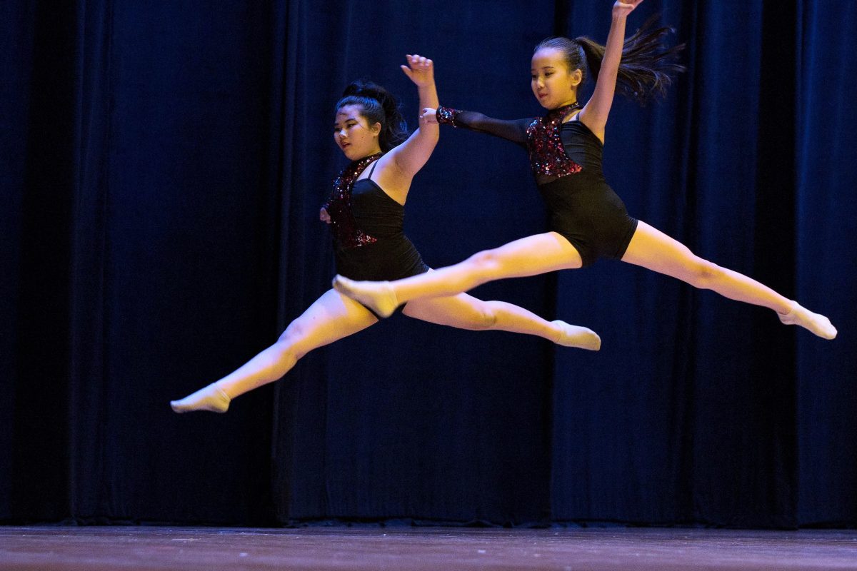 Fine momentum ballet classes student performing ballet on stage