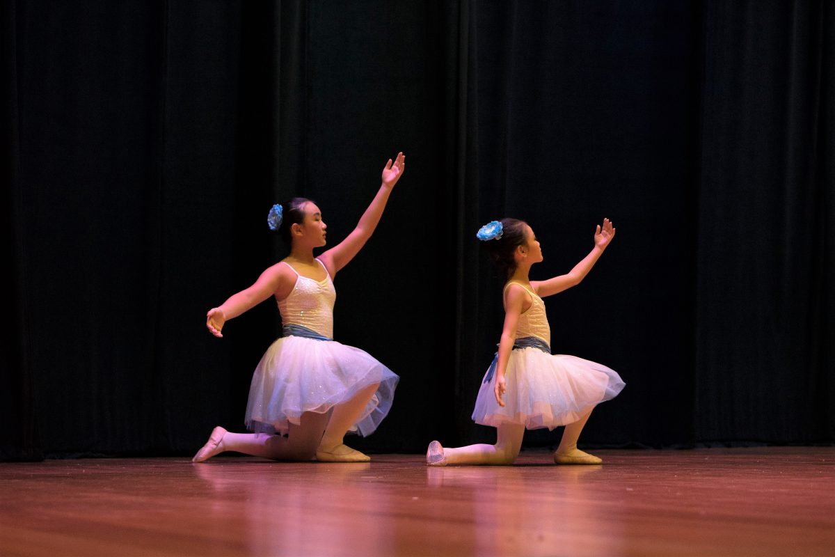 Fine momentum ballet classes student performing ballet on stage
