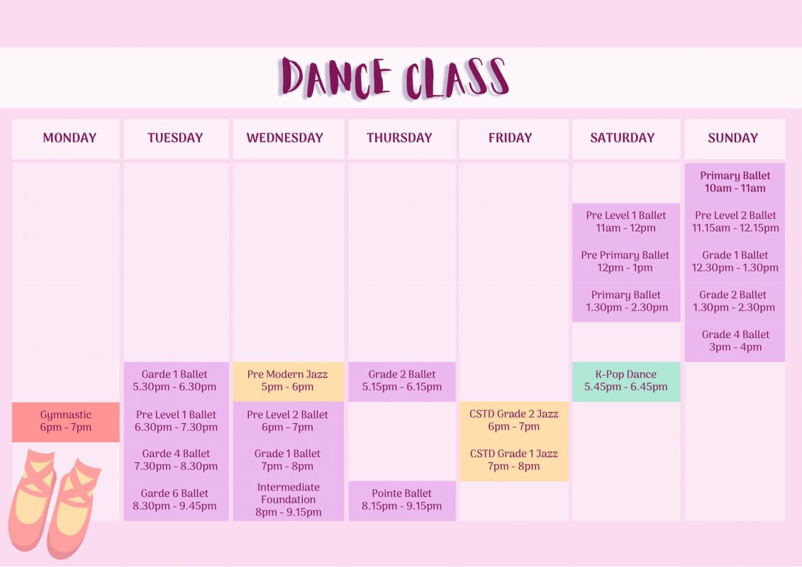 Fine momentum dance class schedule