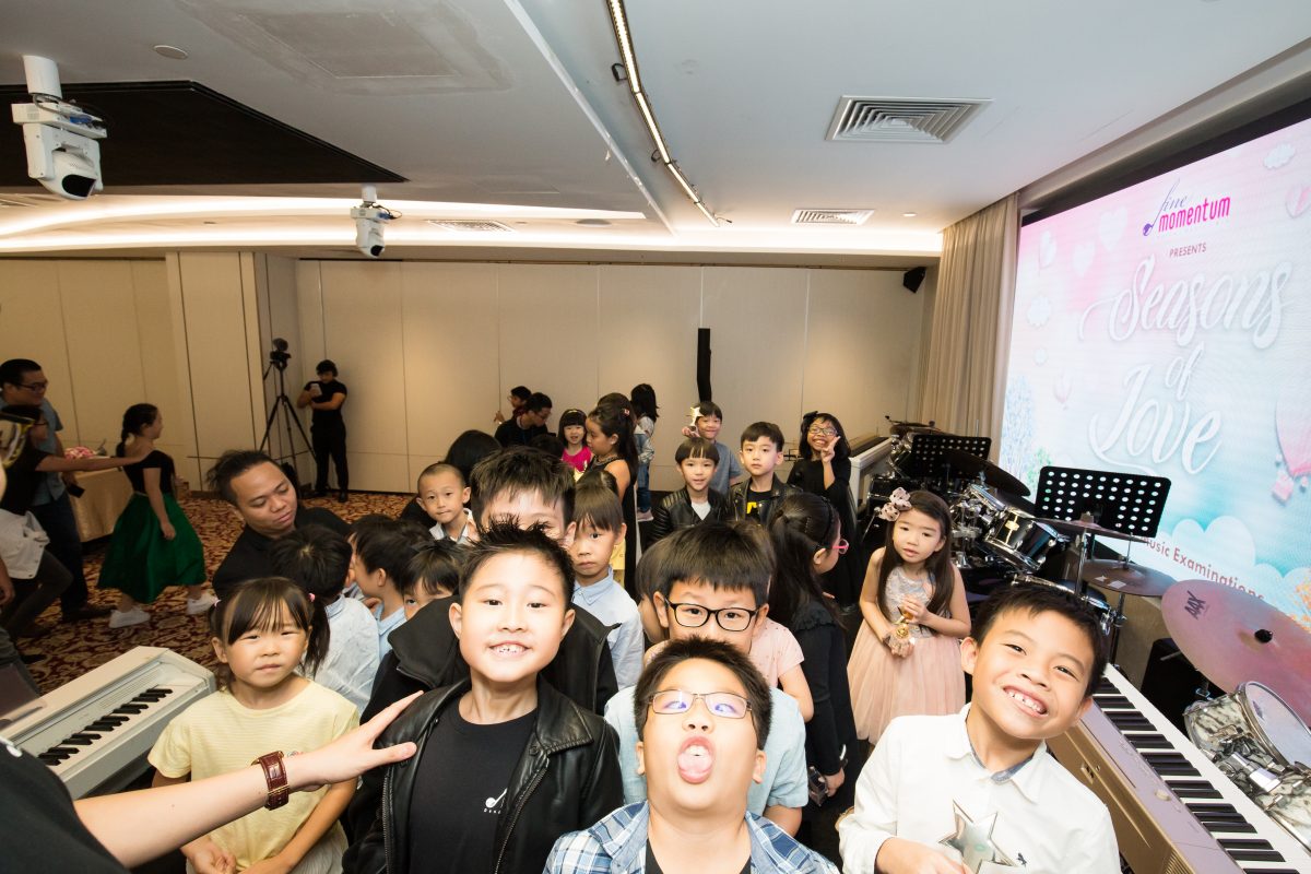 Fine momentum music lesson students