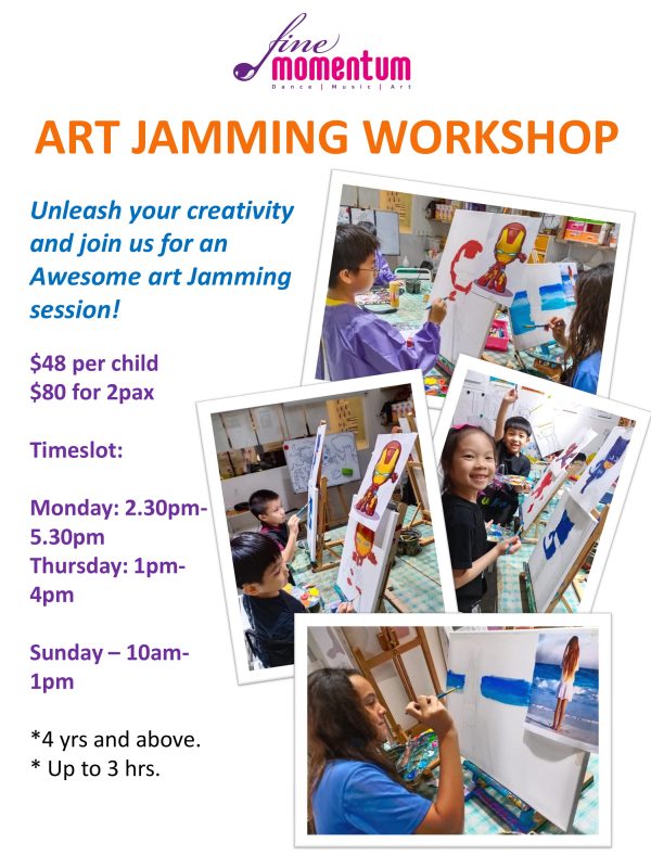 Fine momentum art class art jamming workshop