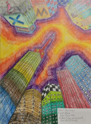 Fine momentum art class student's artwork